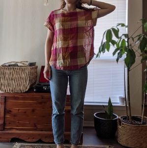 Isabella Sinclair posy plaid top